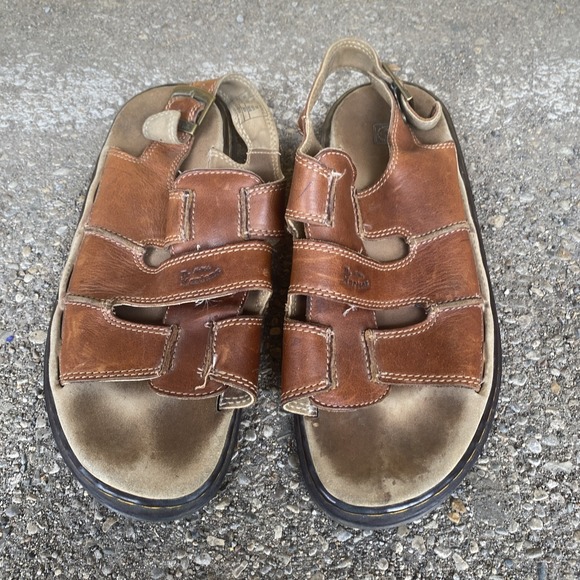 Dr. Martens Fisherman Slide Sandals  US Men's Size 12 Leather - Picture 1 of 5